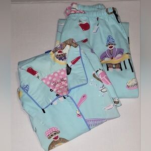 Nick And Nora Pajamas Salon Sock Monkey Make Over Vintage 90s Y2k